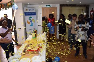 Anniversaire d'une participante pendant la formation "Réussir la clôture d’un projet"