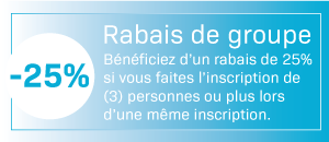 Rabais de groupe de 25%